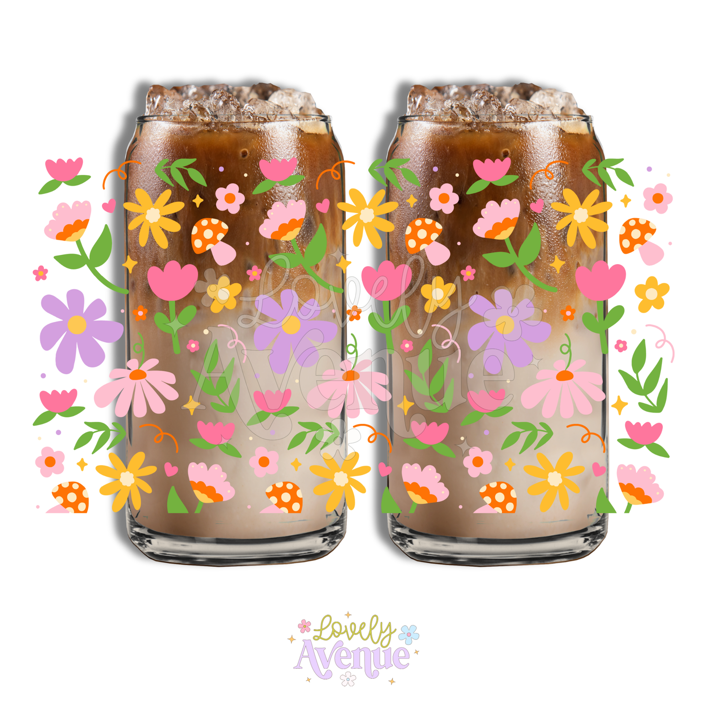 Shades of Pastel in Spring - Glass Cup