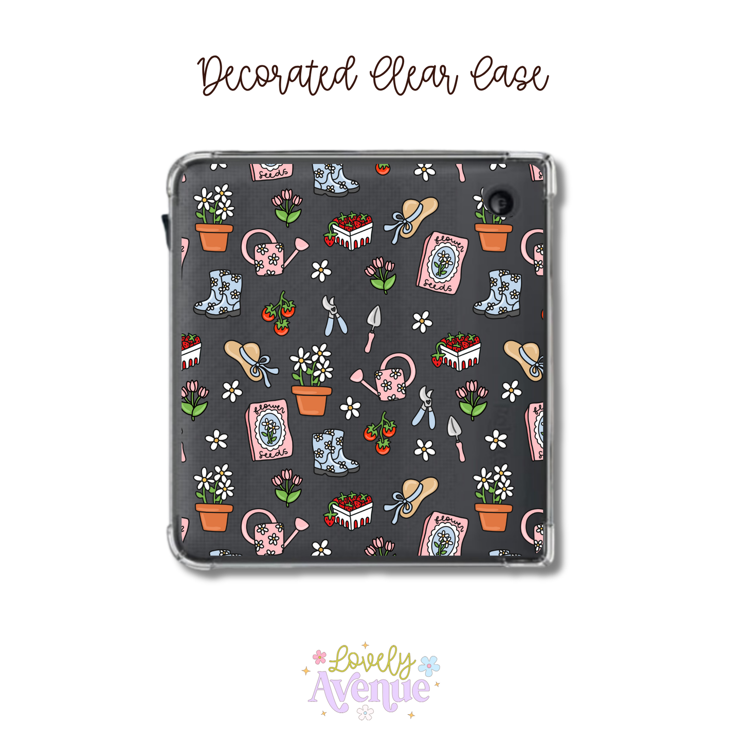 Garden Love - E-Reader Decorated Clear Case
