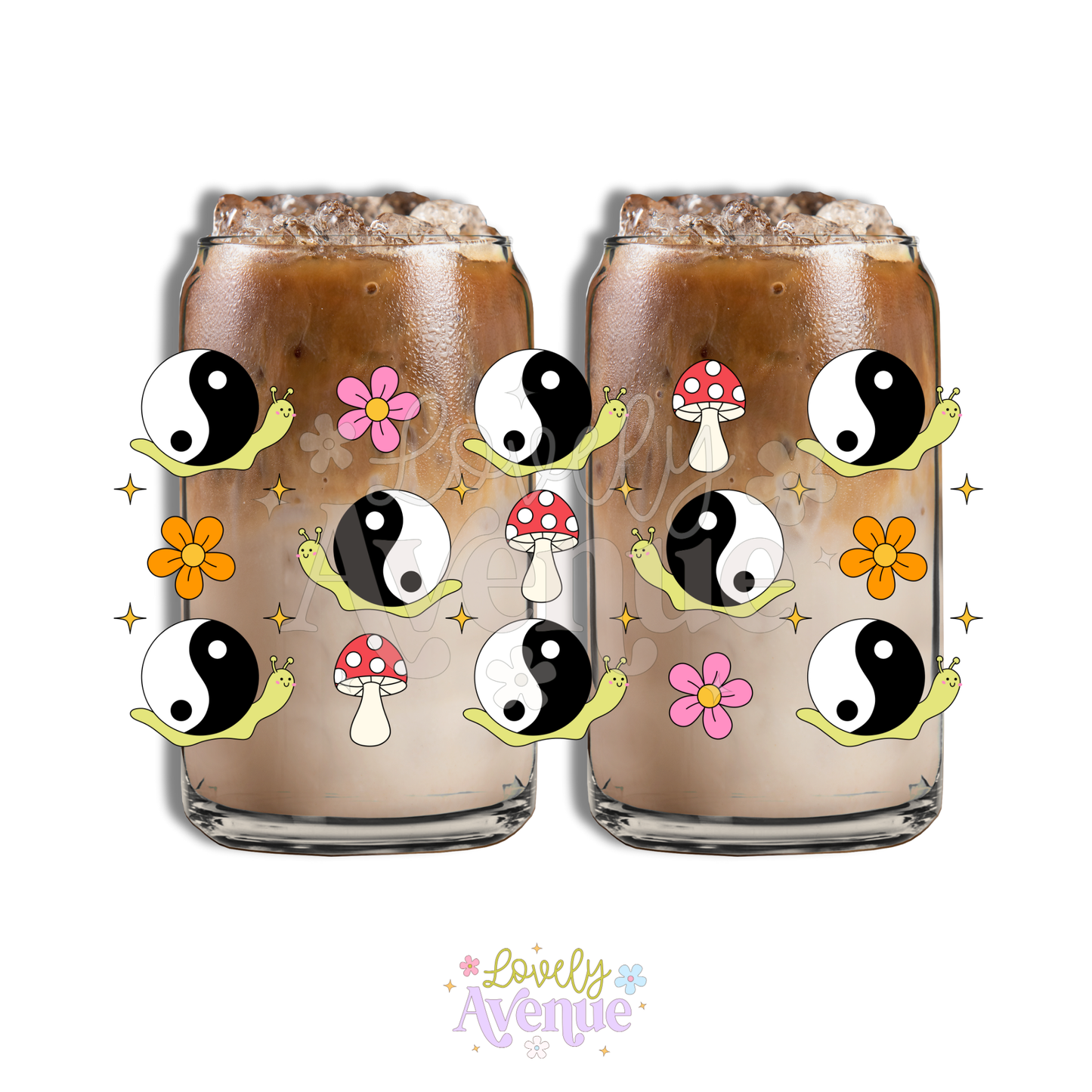 Groovy Snails - Glass Cup