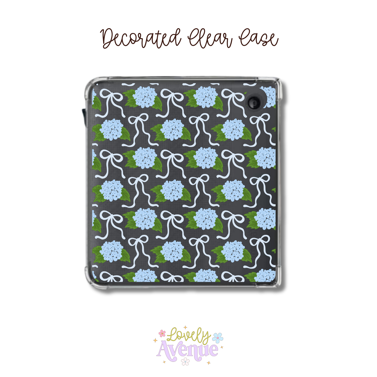 Hydrangeas - E-Reader Decorated Clear Case