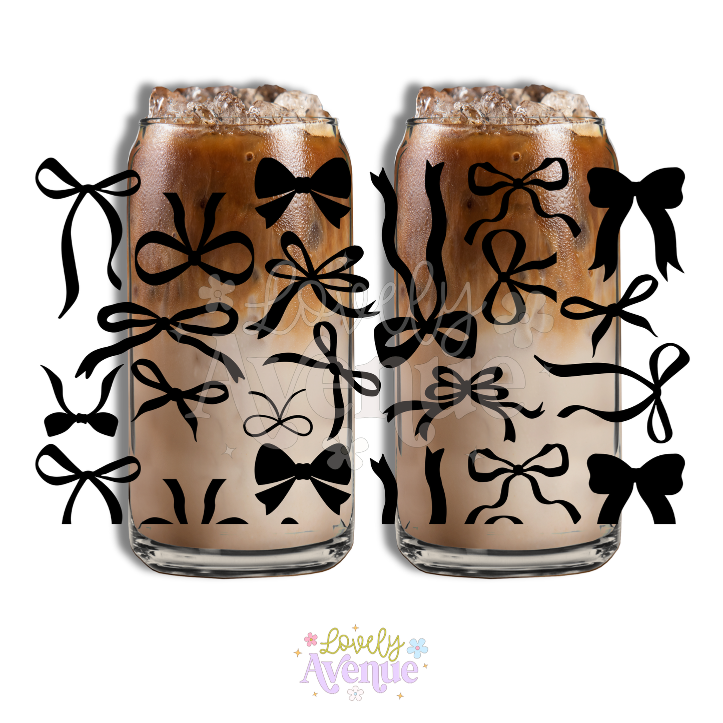 Black Tie Theme - Glass Cup