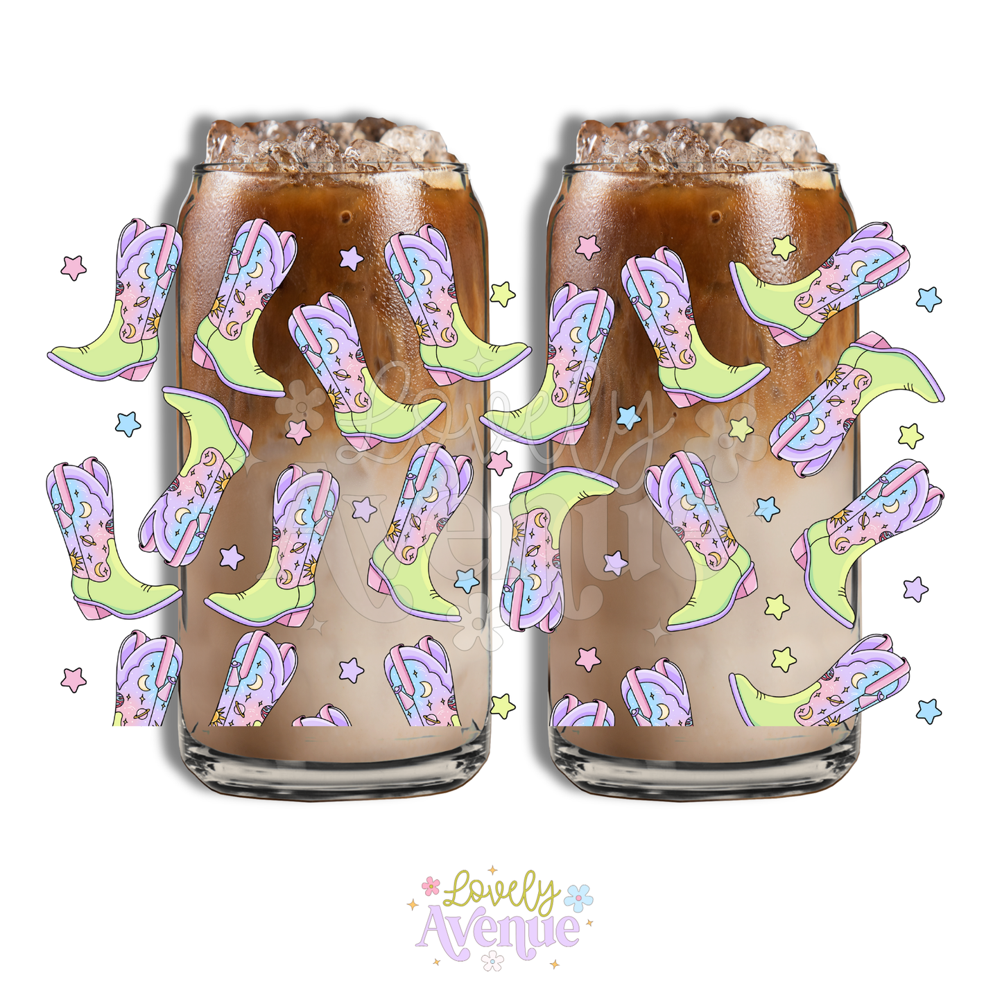 Cosmic Cowgirl Boots - Glass Cup