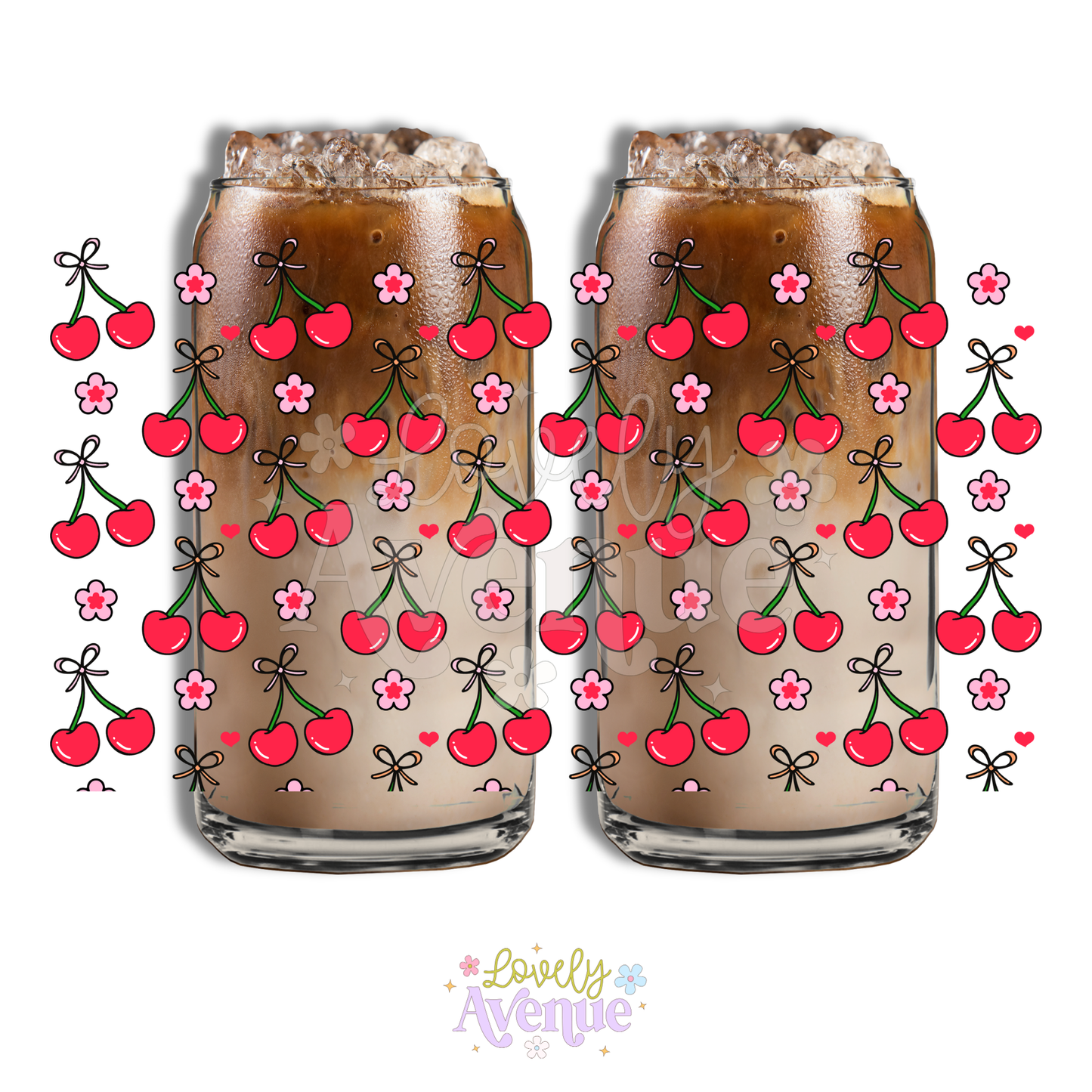 Cherry Coquettes - Glass Cup