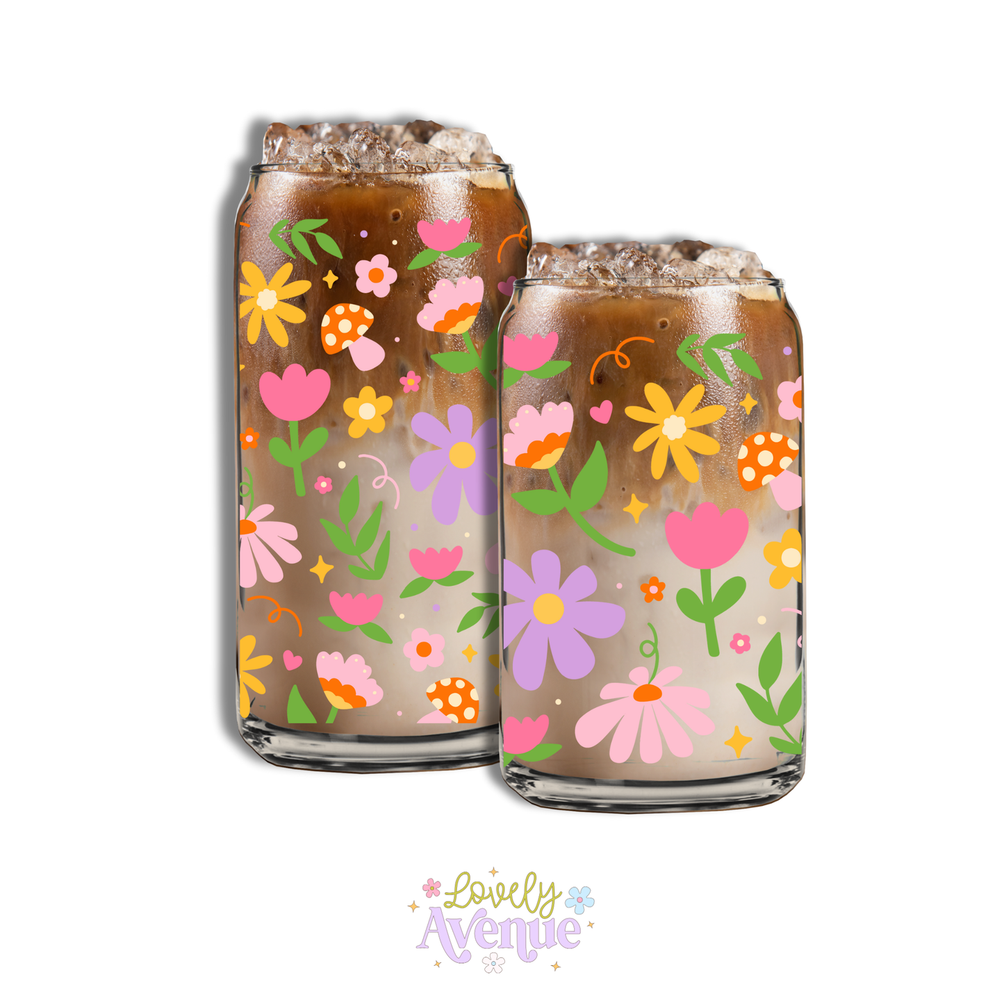 Shades of Pastel in Spring - Glass Cup