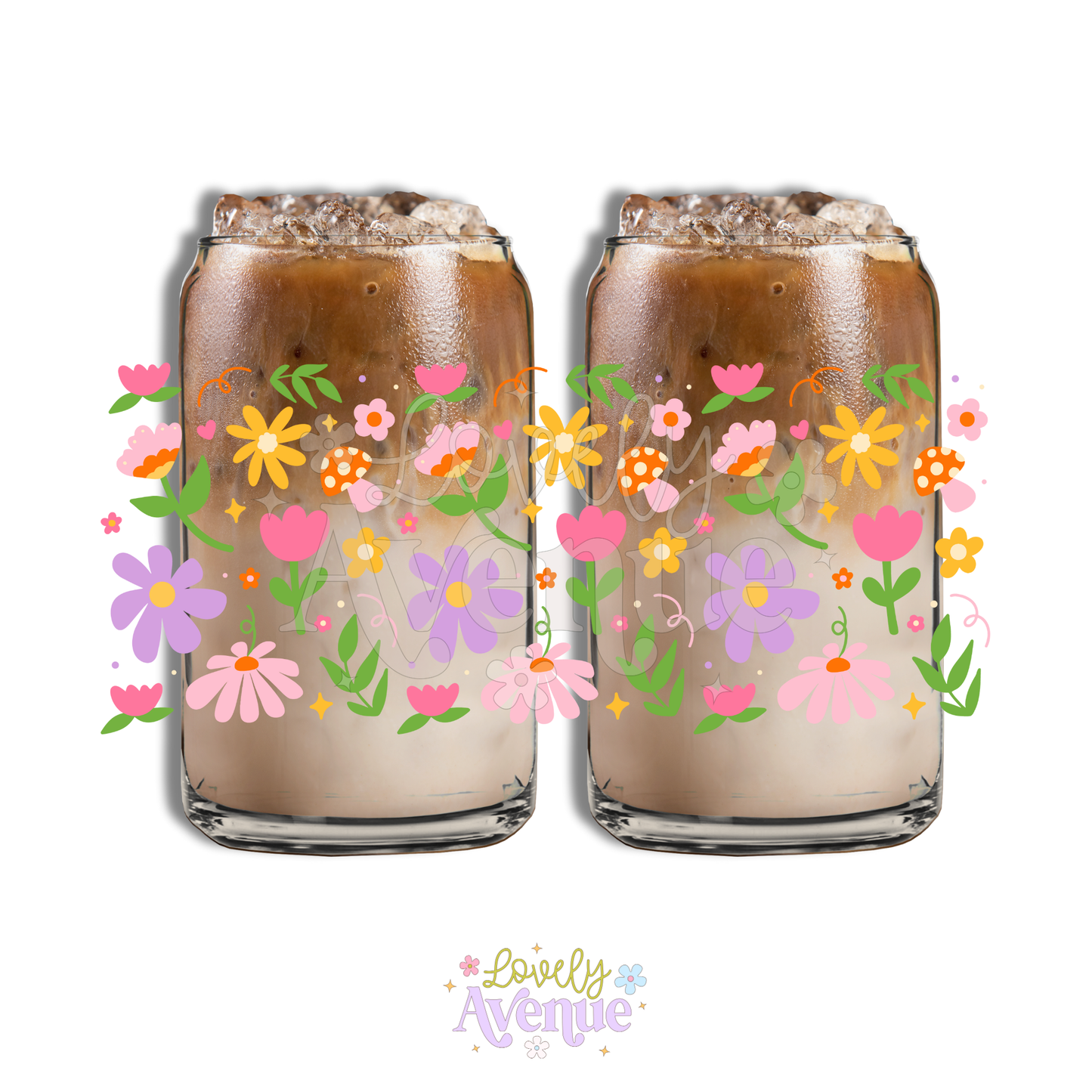 Shades of Pastel in Spring - Glass Cup