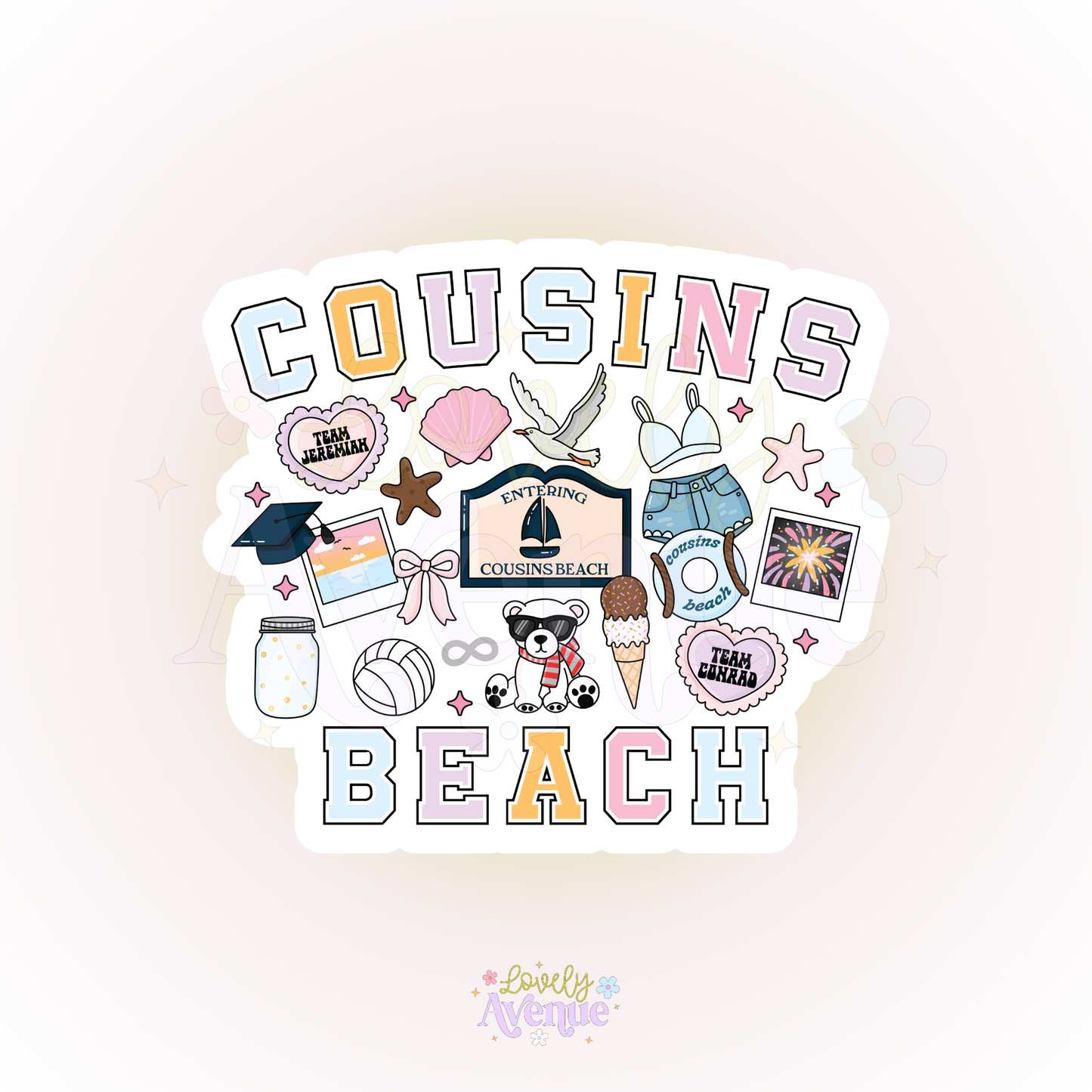 Cousins Beach - Sticker
