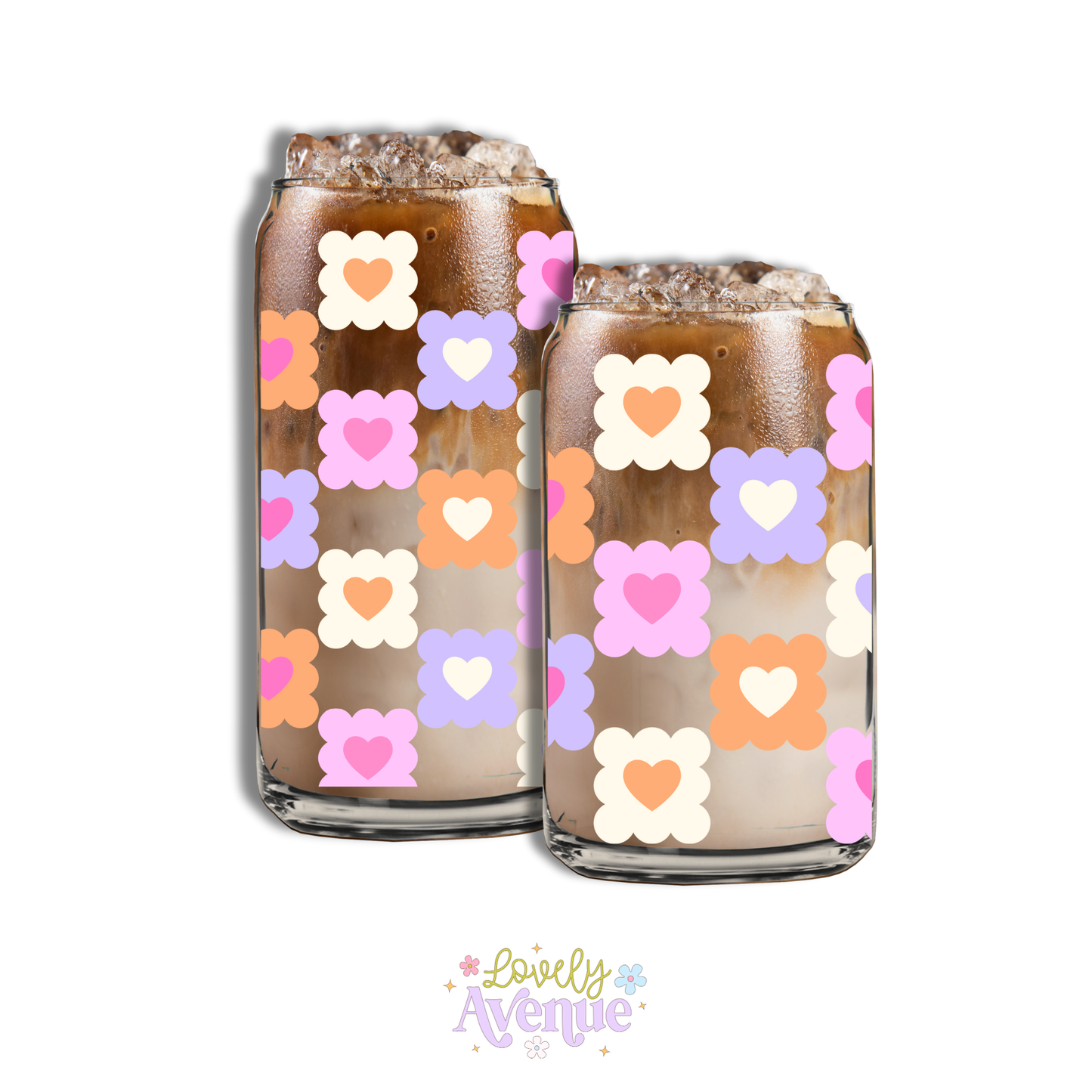 Checkered Cuties - Glass Cup