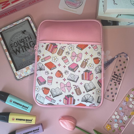 Pink Coquette Crazy Books - E-Reader/Book Sleeve