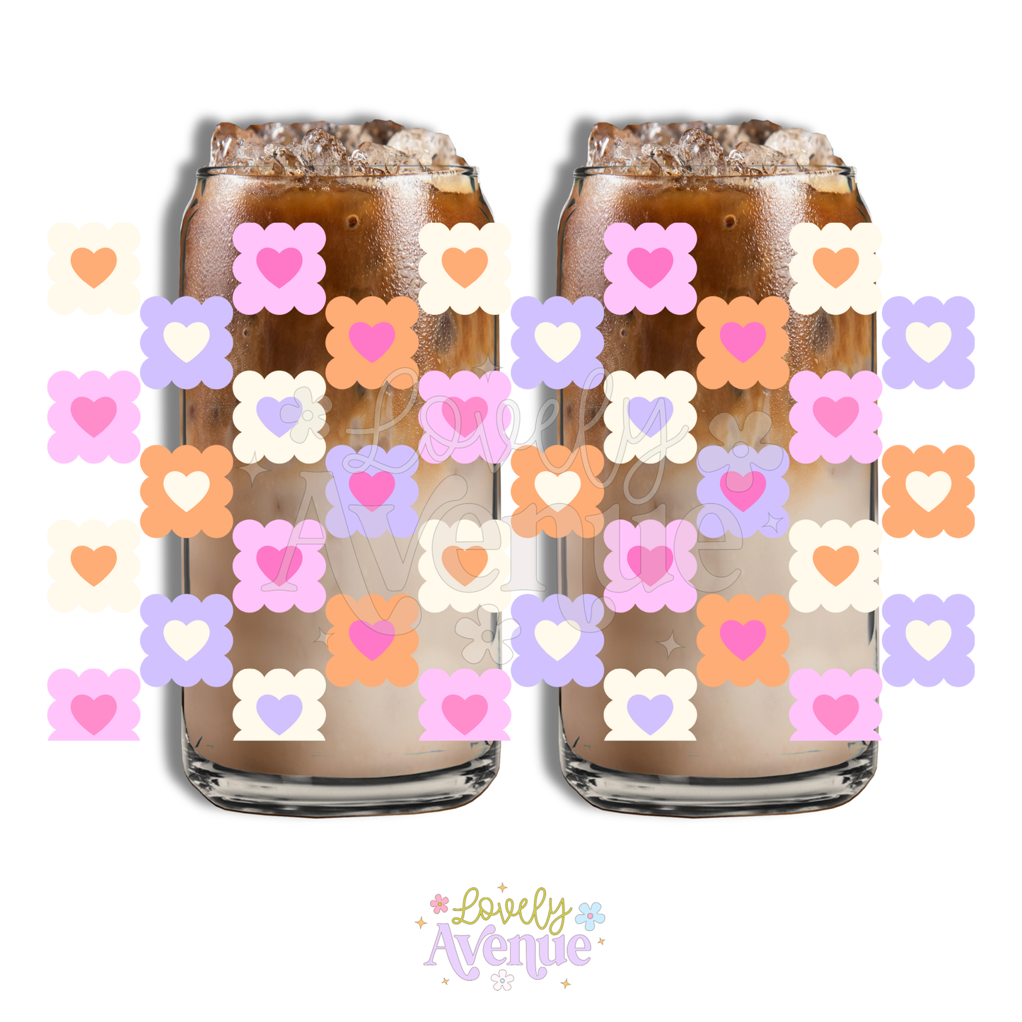 Checkered Cuties - Glass Cup