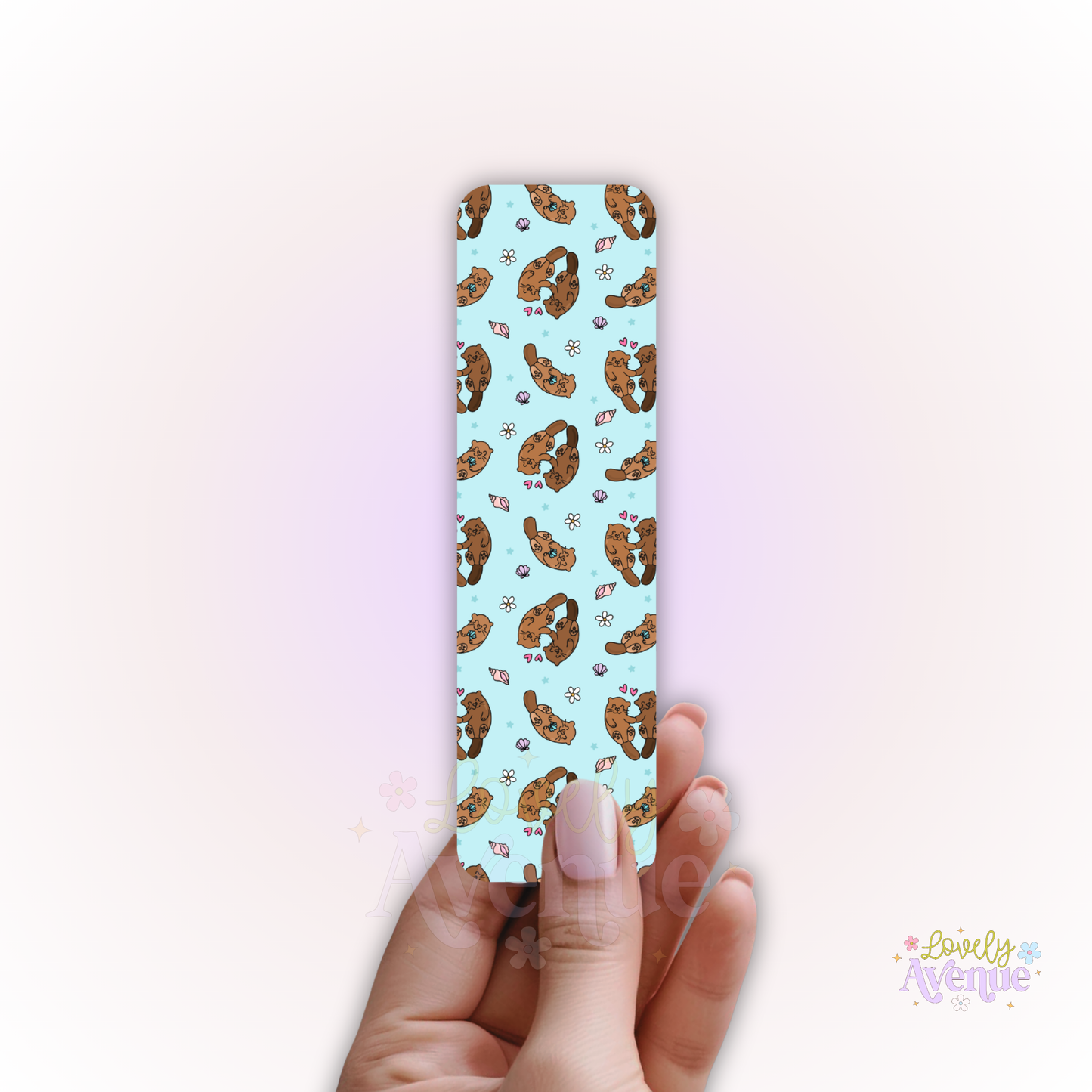 Cute Otters - Cardstock Bookmark