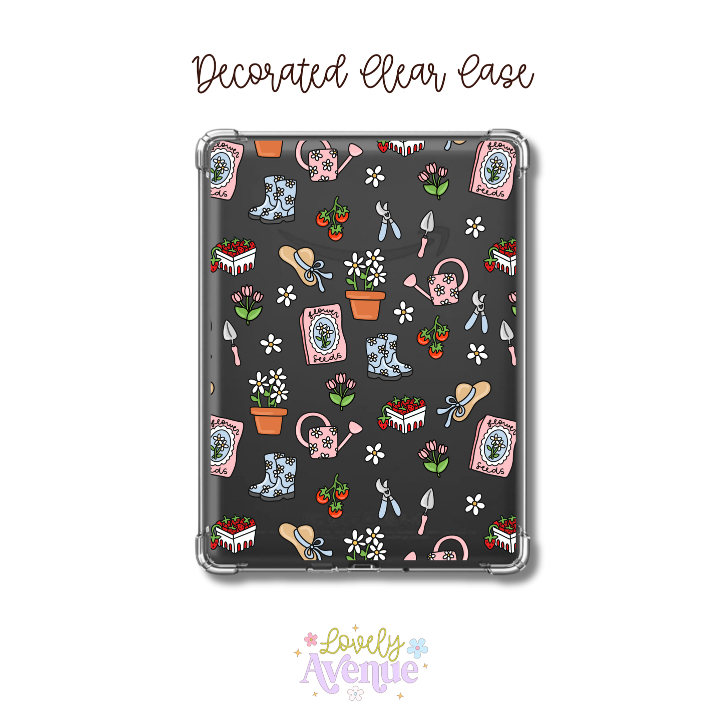Garden Love - E-Reader Decorated Clear Case