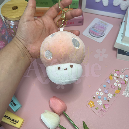 Blush Mushroom - Plush Keychain