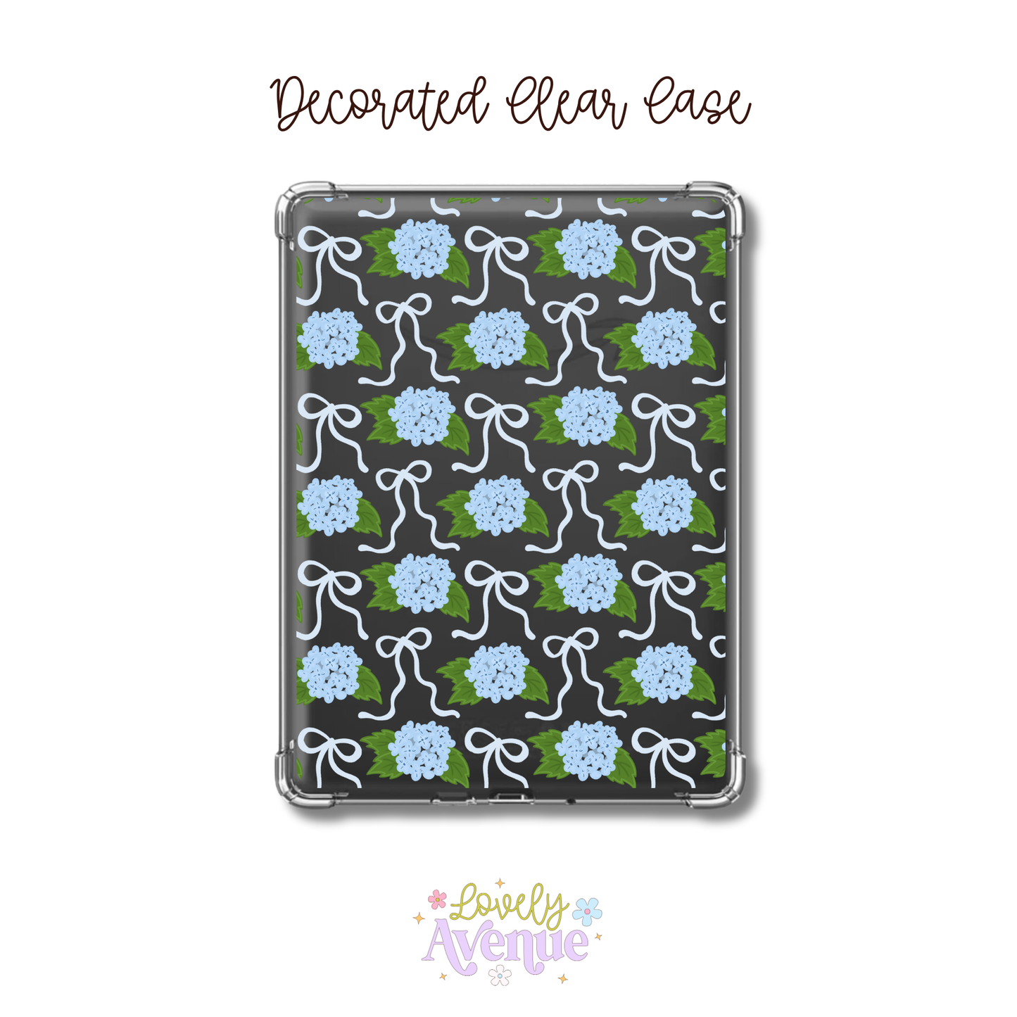 Hydrangeas - E-Reader Decorated Clear Case