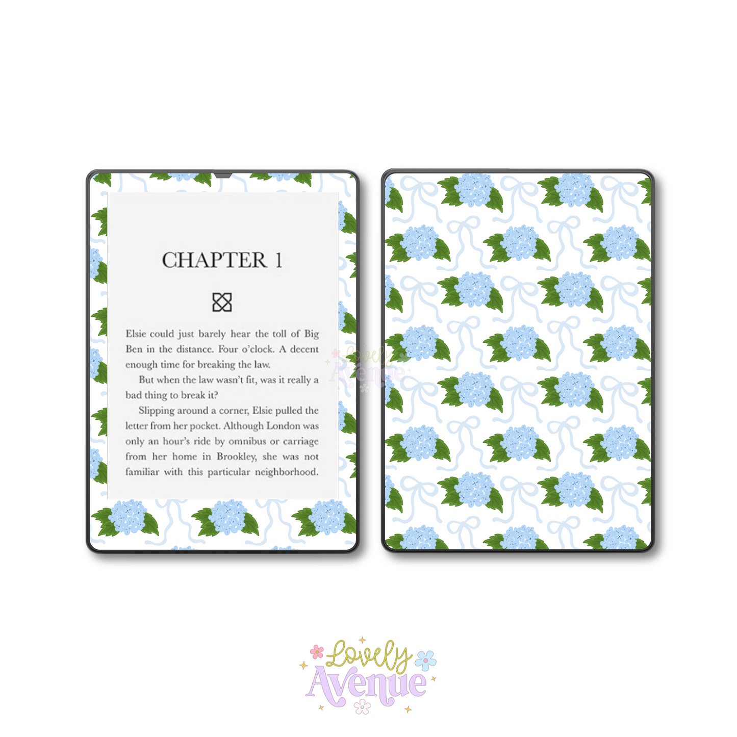 Hydrangeas - E-Reader Skin