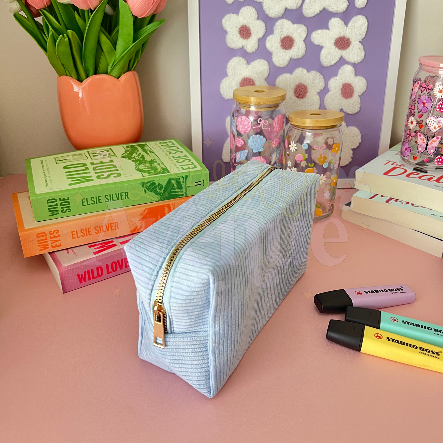 Blueberry Cloud - Corduroy Pouch