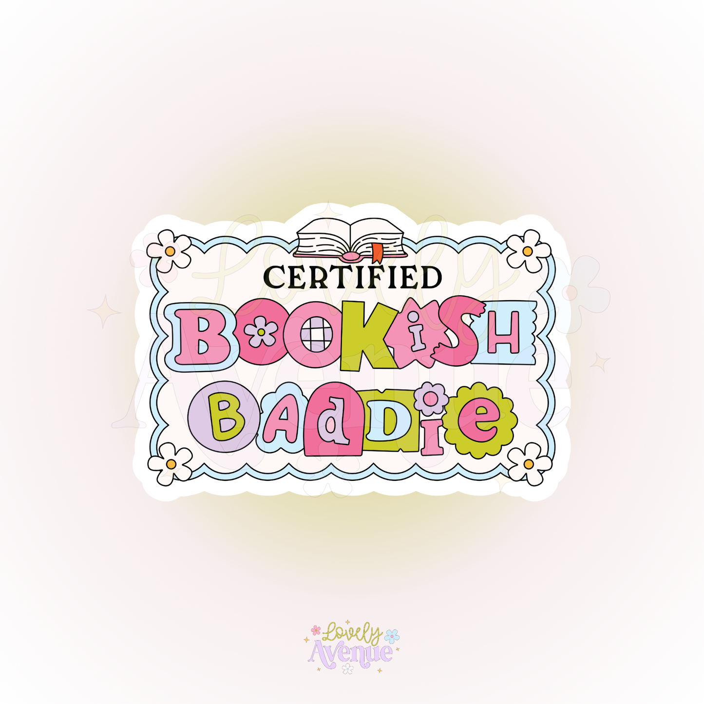 Certified Bookish Baddie - Sticker