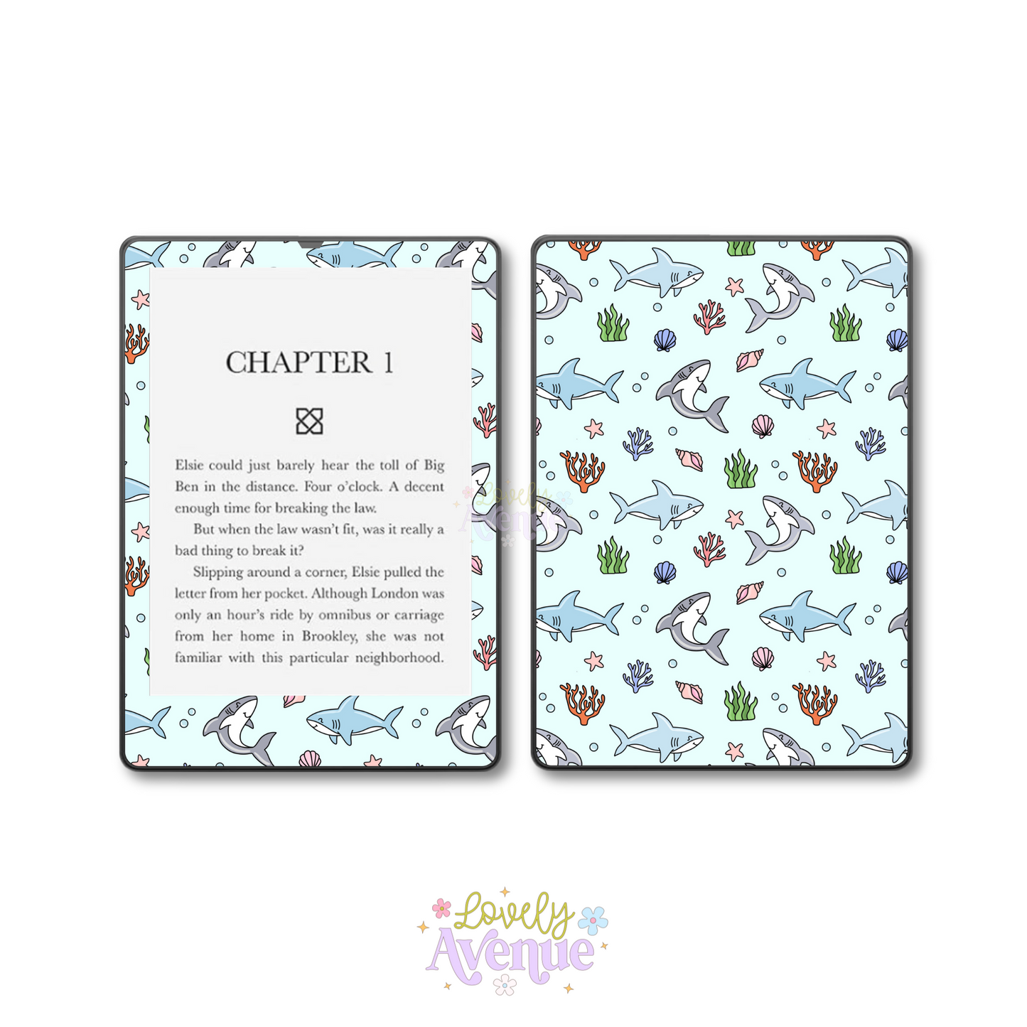 Sharks - E-Reader Skin