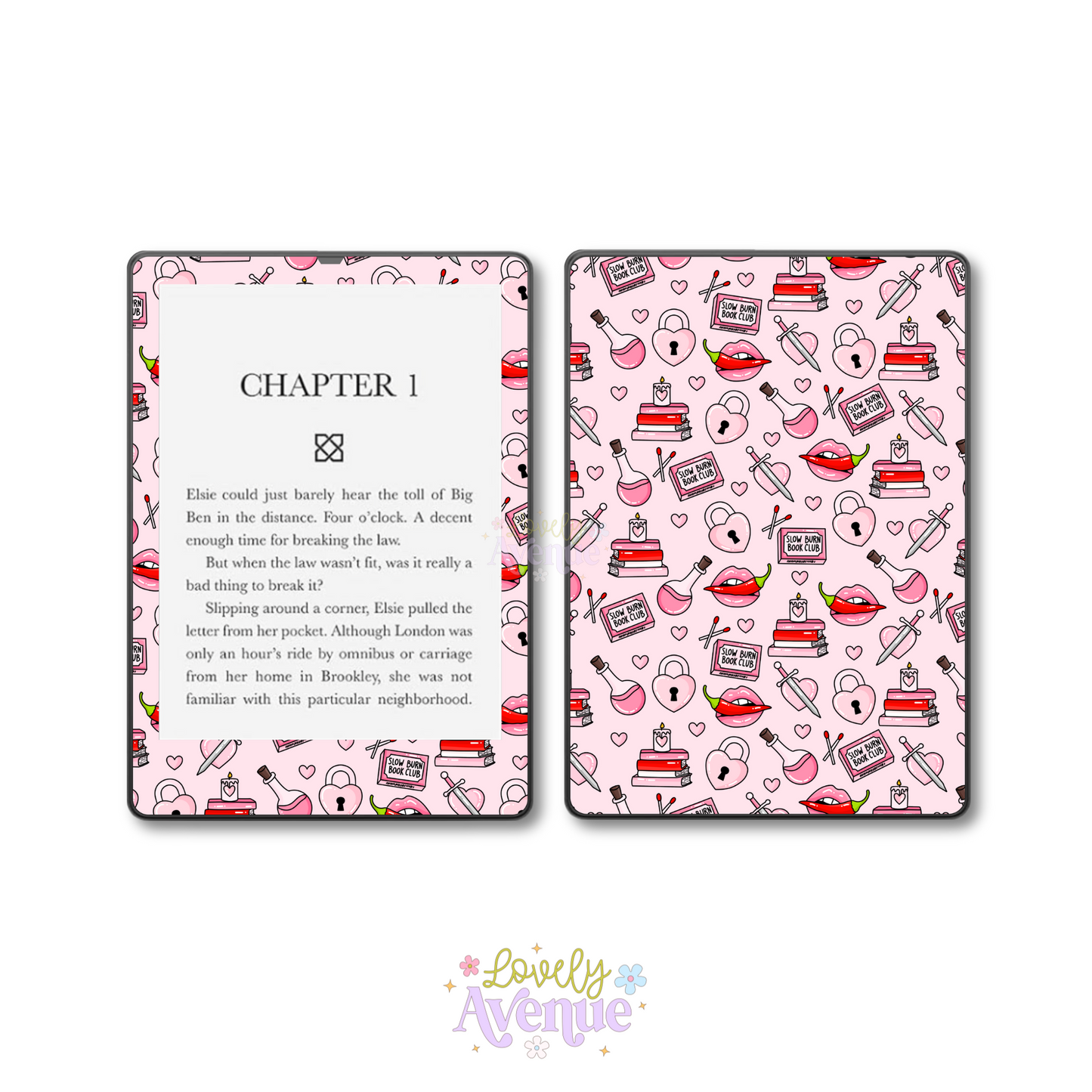 Slow Burn Book Club - E-Reader Skin
