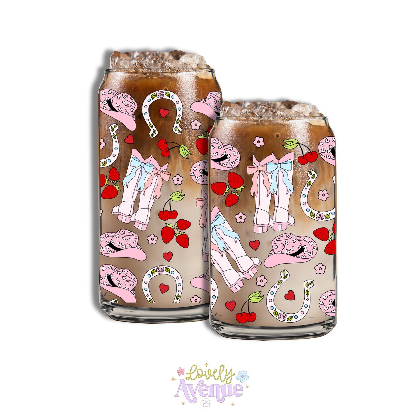 Lucky Cowgirl - Glass Cup