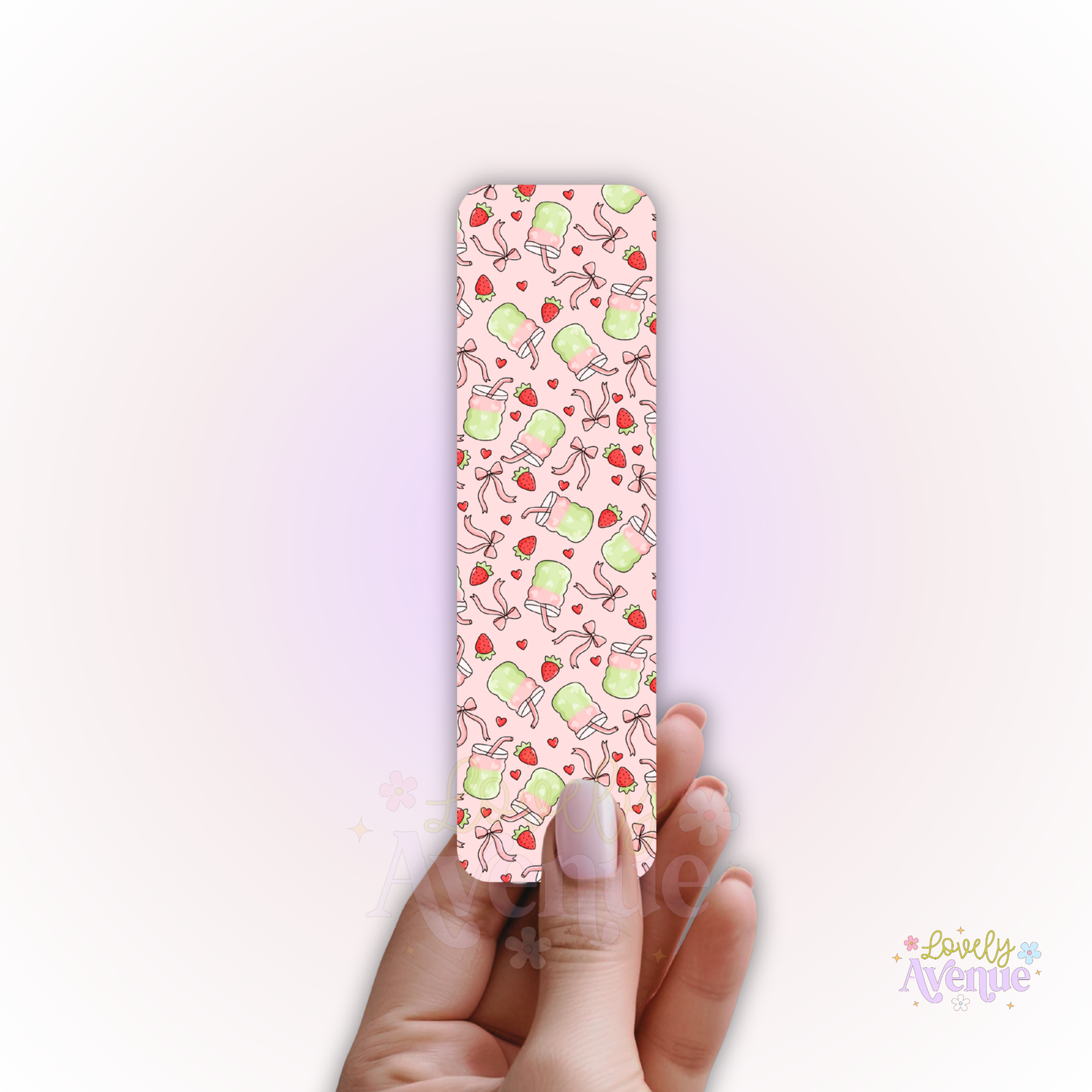 Strawberry Matcha - Cardstock Bookmark
