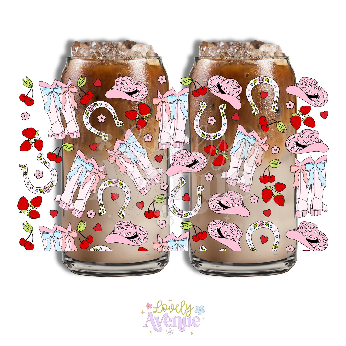 Lucky Cowgirl - Glass Cup