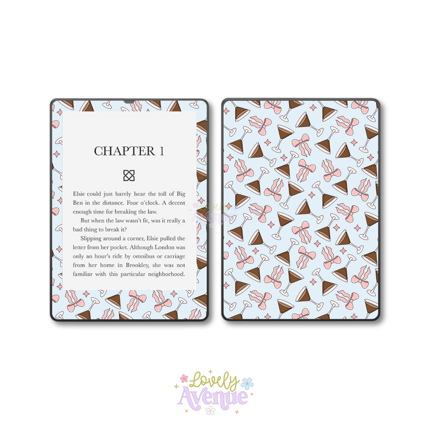 Blush Bow Espresso Martini - E-Reader Skin