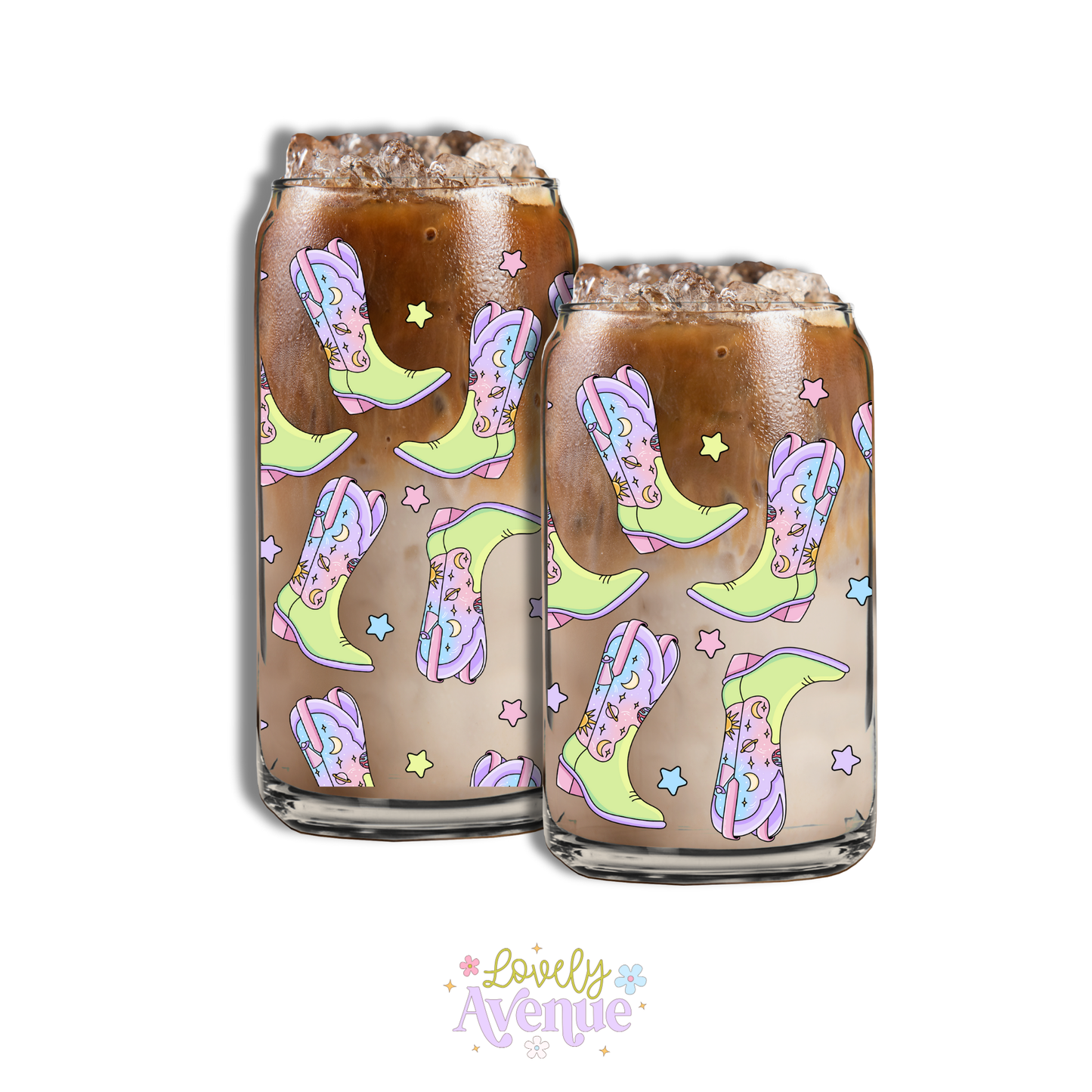 Cosmic Cowgirl Boots - Glass Cup