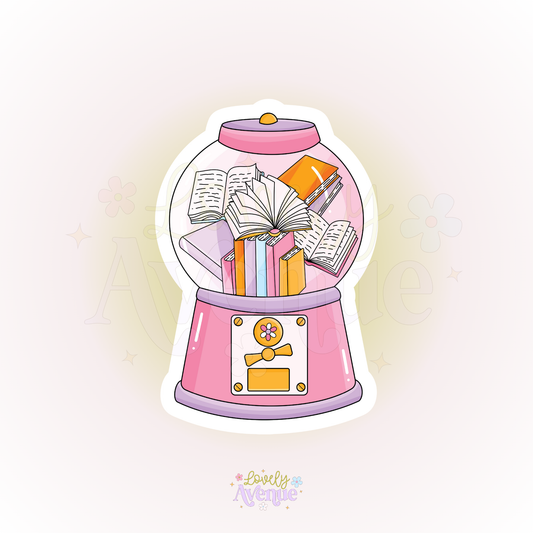 Bookish Gumball Machine - Sticker