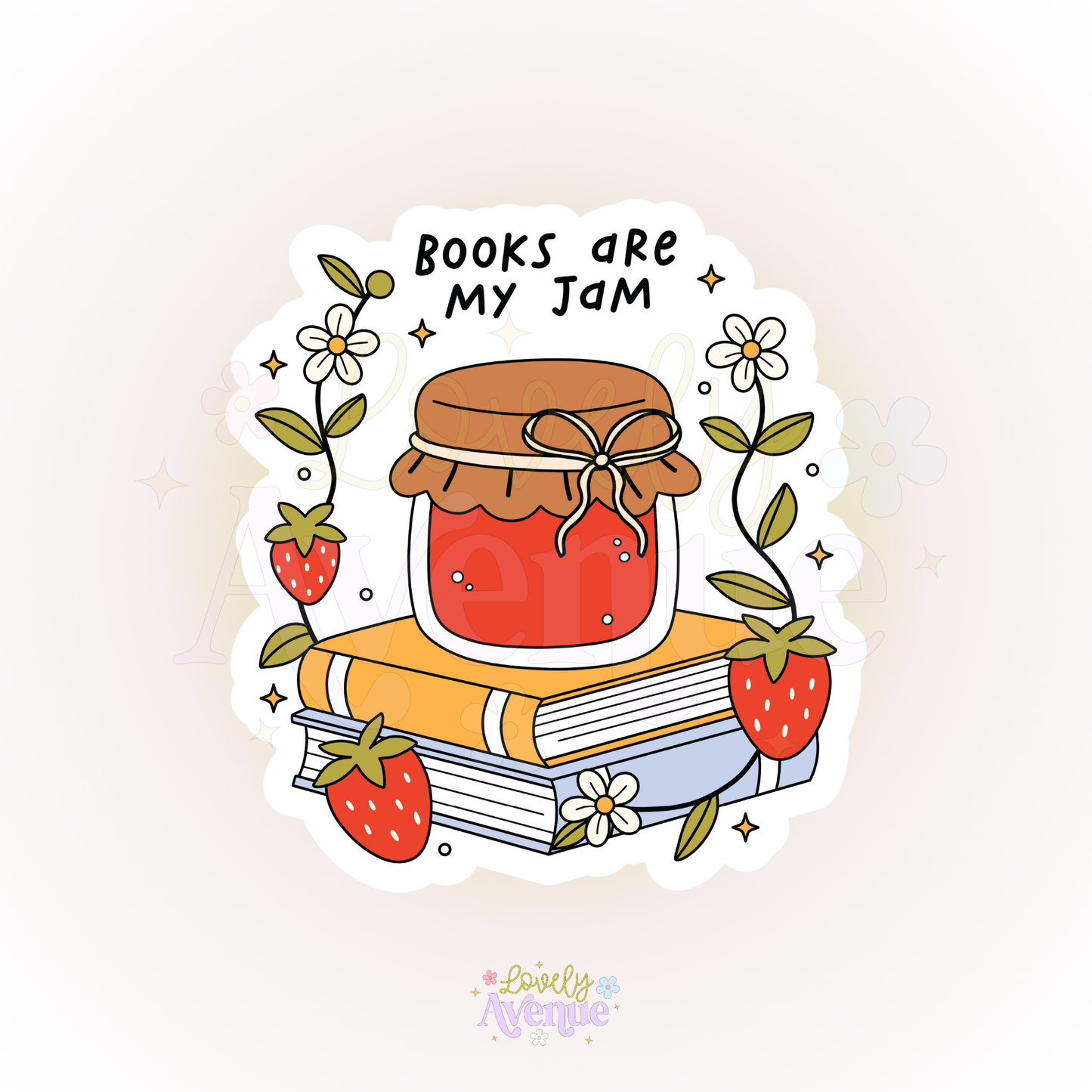 Books Are My Jam - Sticker