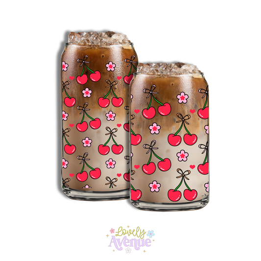 Cherry Coquettes - Glass Cup