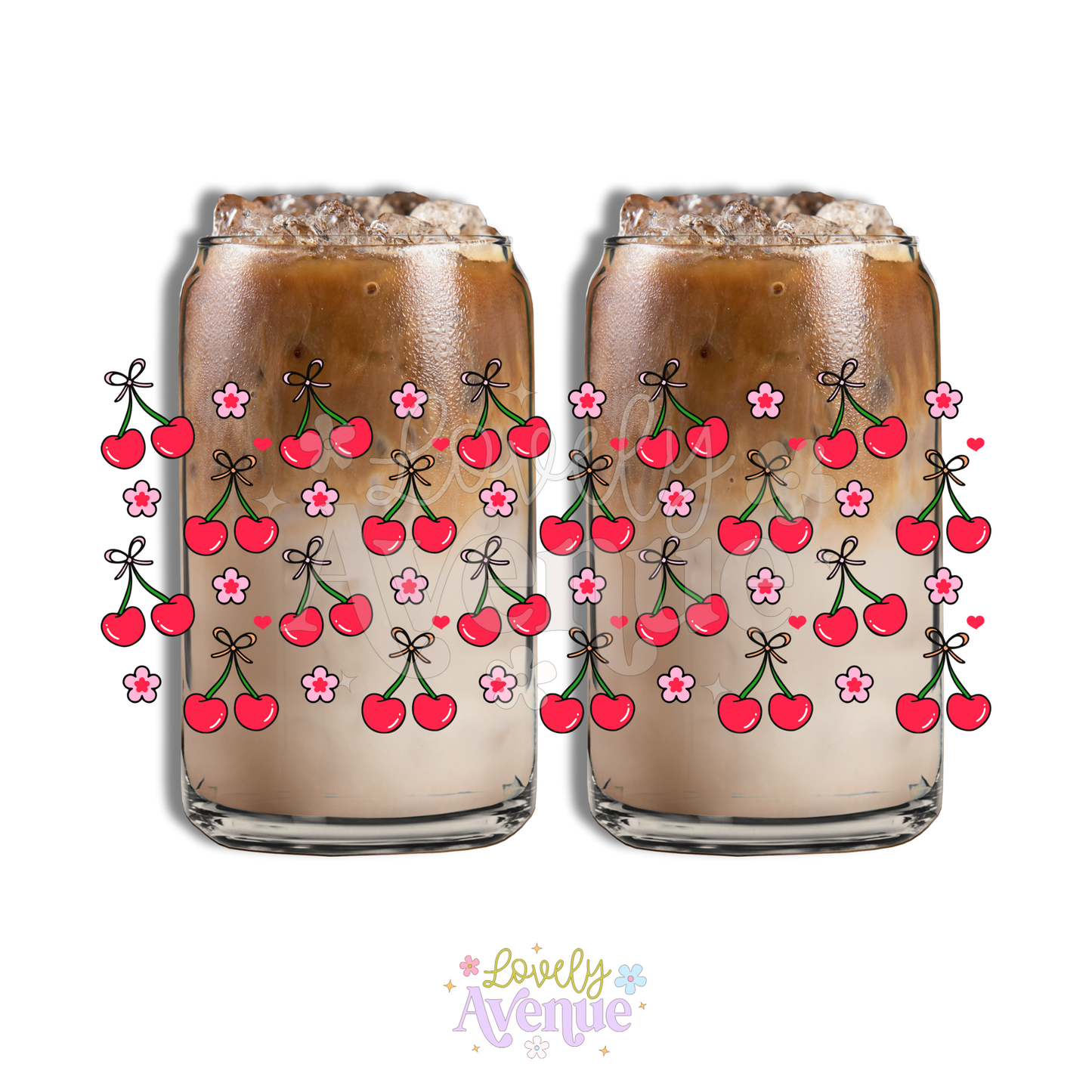 Cherry Coquettes - Glass Cup