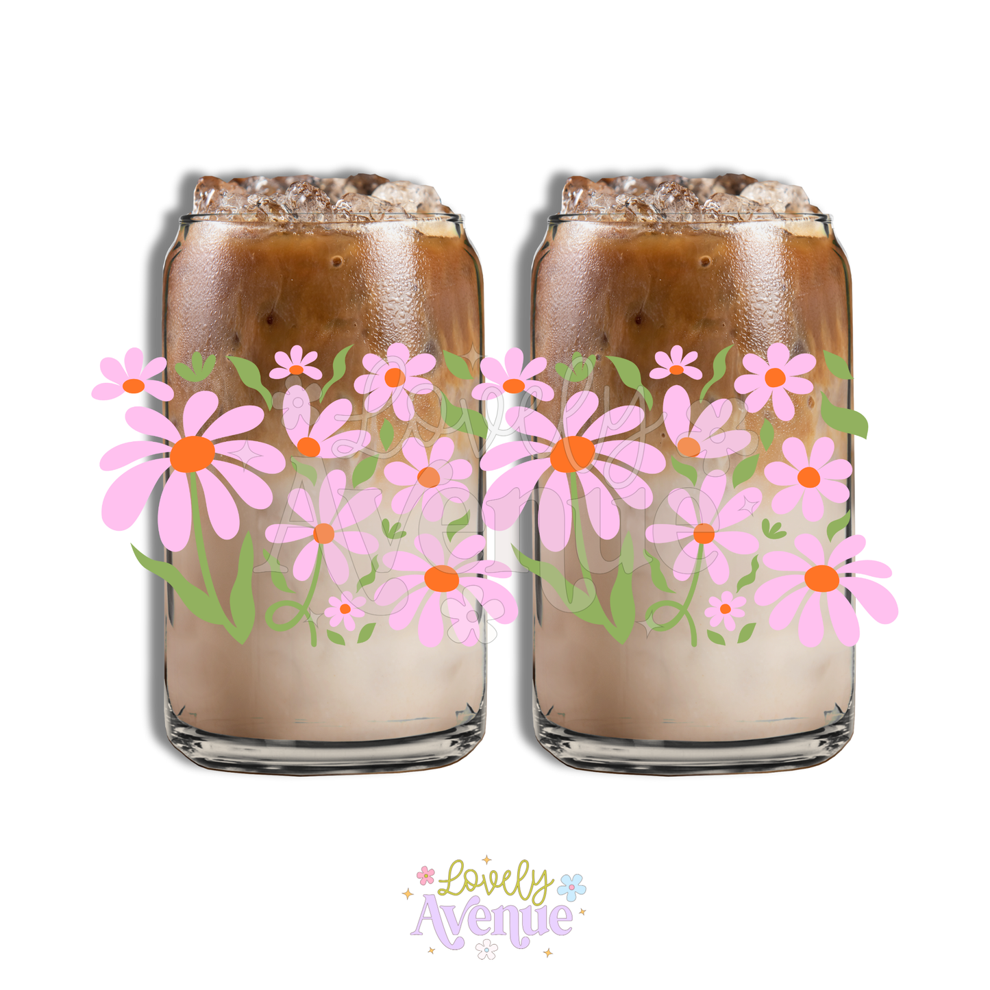 Funky Flowers - Glass Cup