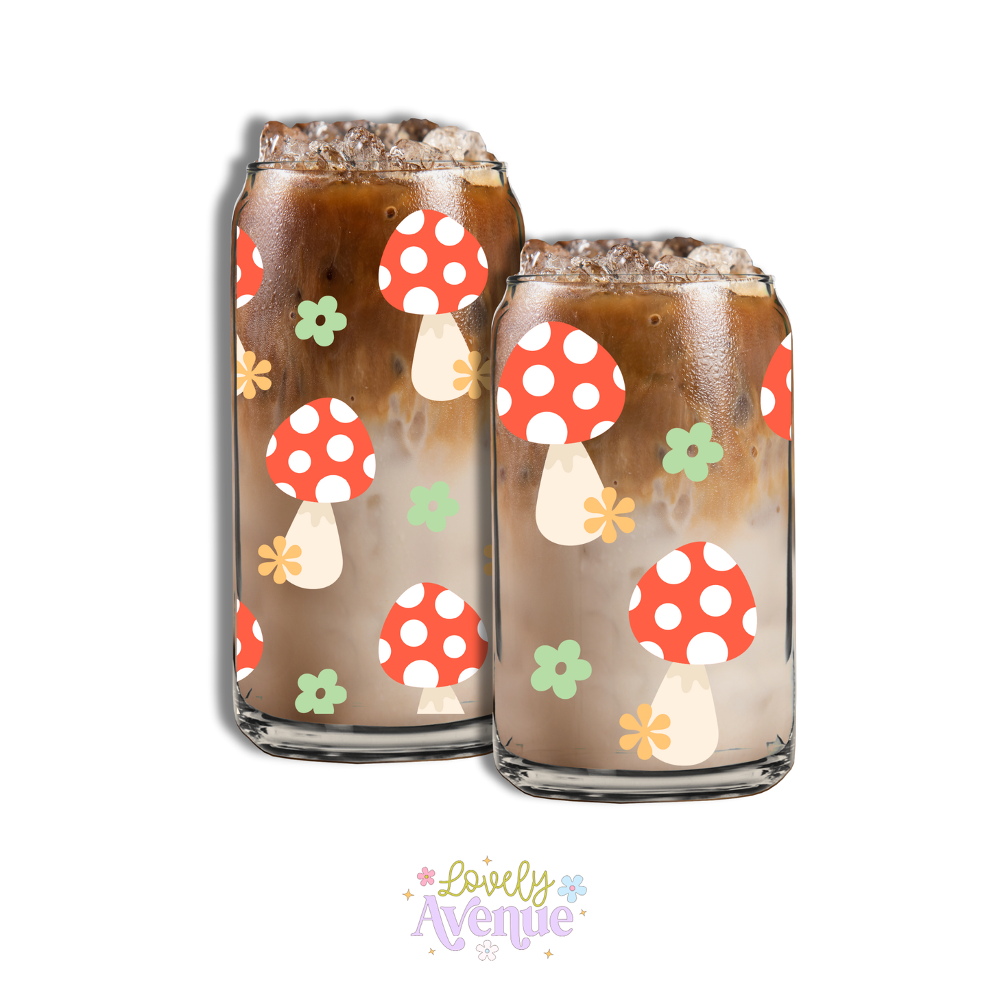 Mushie Pattern - Glass Cup